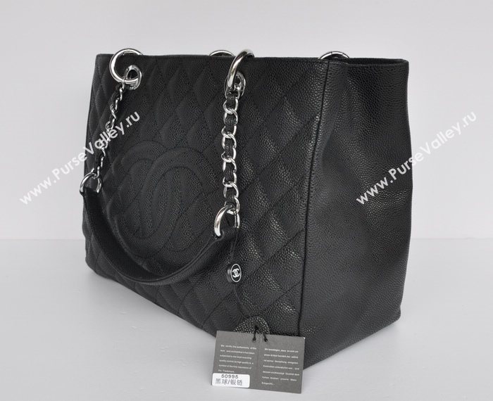 Chanel 50995 large GST shopping handbag black bag 5677