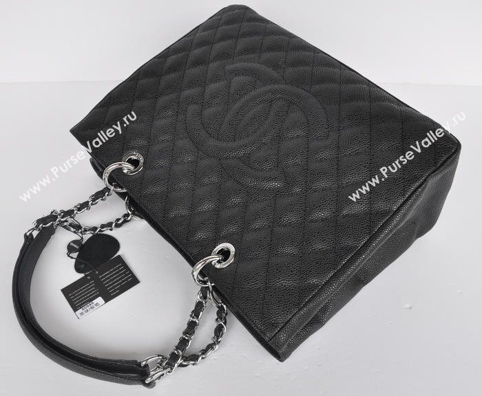 Chanel 50995 large GST shopping handbag black bag 5677