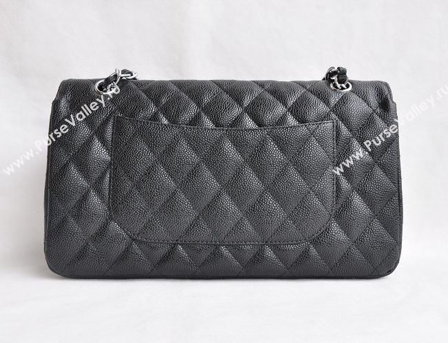 Chanel 1113 large caviar classic flap handbag black bag 5683
