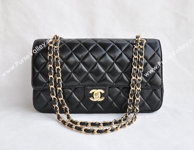 Chanel 1113 large classic flap handbag black bag 5684