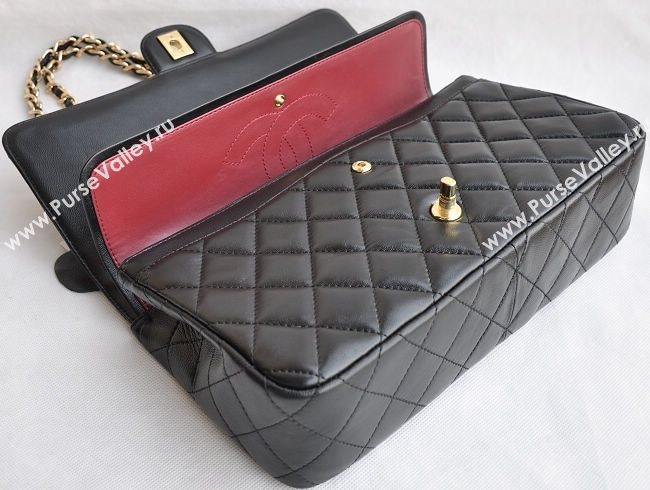 Chanel 1113 large classic flap handbag black bag 5684