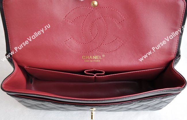 Chanel 1113 large classic flap handbag black bag 5684