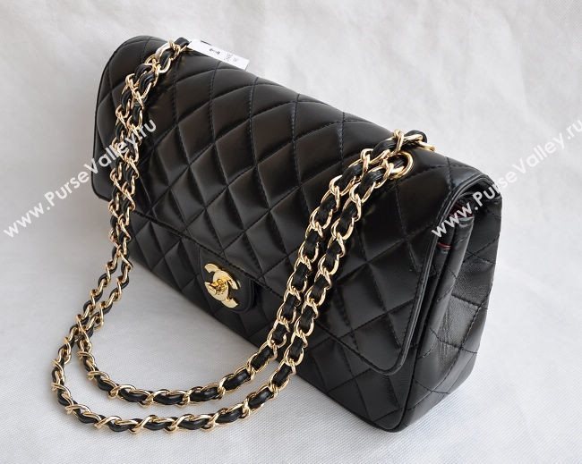 Chanel 1113 large classic flap handbag black bag 5684