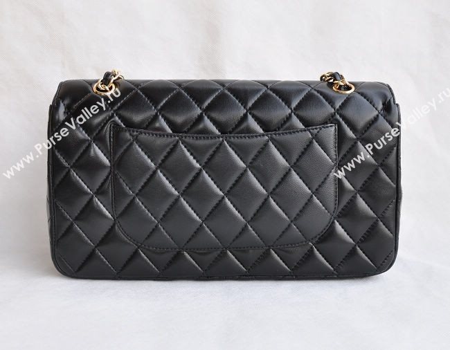 Chanel 1113 large classic flap handbag black bag 5684