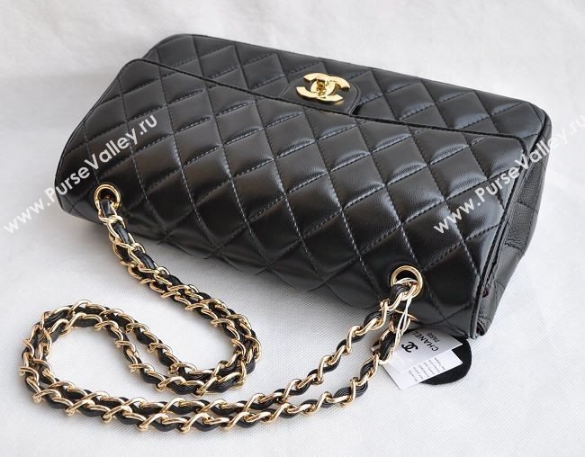 Chanel 1113 large classic flap handbag black bag 5684
