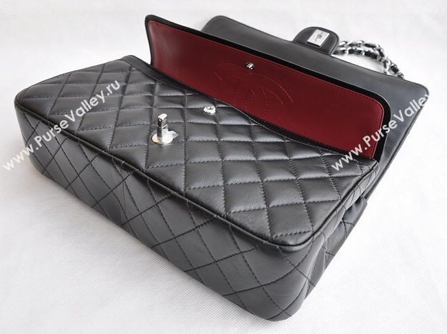 Chanel 1113 large classic flap handbag black bag 5685