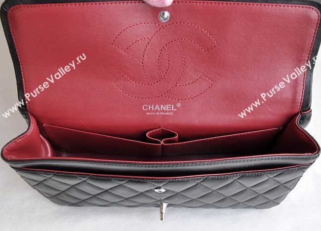 Chanel 1113 large classic flap handbag black bag 5685