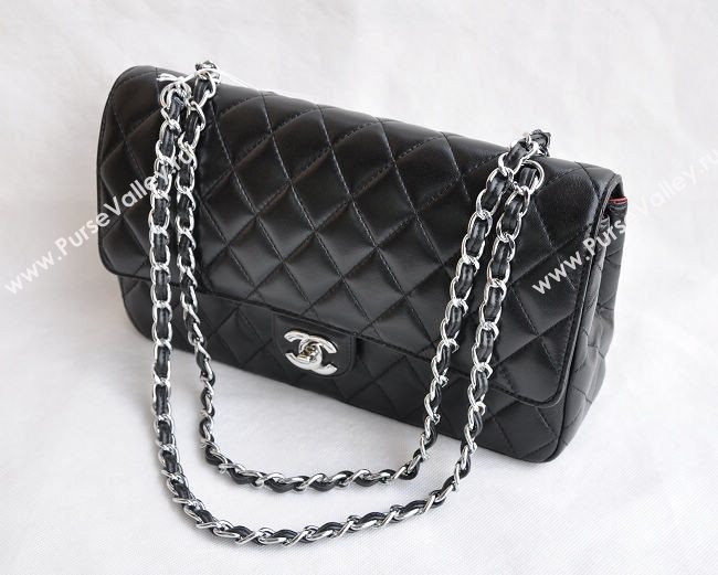 Chanel 1113 large classic flap handbag black bag 5685