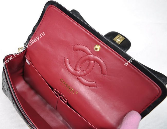 Chanel 1112 classic flap handbag black bag 5686