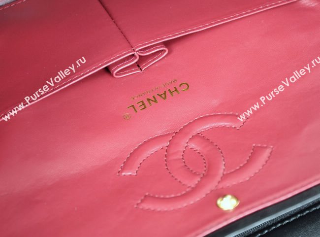 Chanel 1112 classic flap handbag black bag 5686