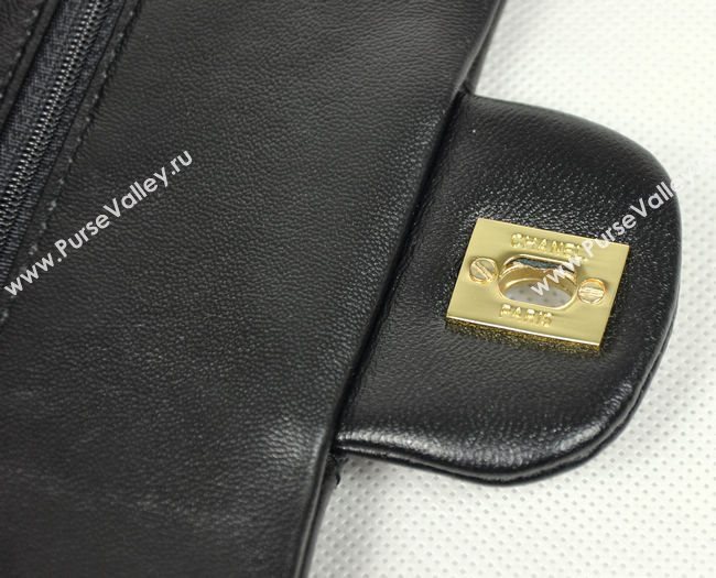 Chanel 1112 classic flap handbag black bag 5686