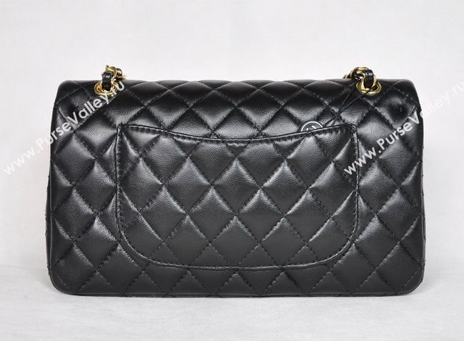 Chanel 1112 classic flap handbag black bag 5686
