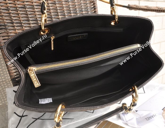 Chanel A50995 lambskin large GST shopping handbag black bag 5691