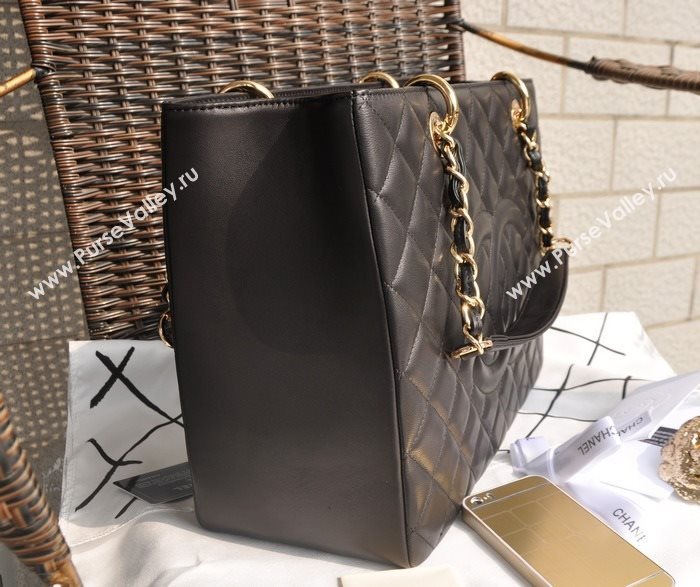 Chanel A50995 lambskin large GST shopping handbag black bag 5691