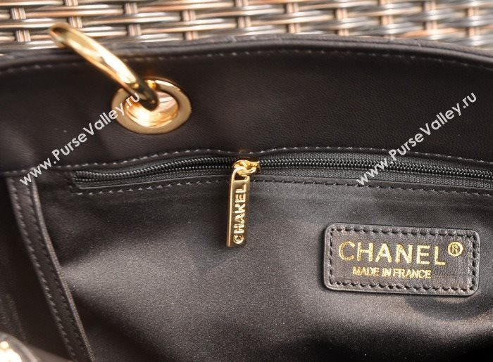 Chanel A50995 lambskin large GST shopping handbag black bag 5691