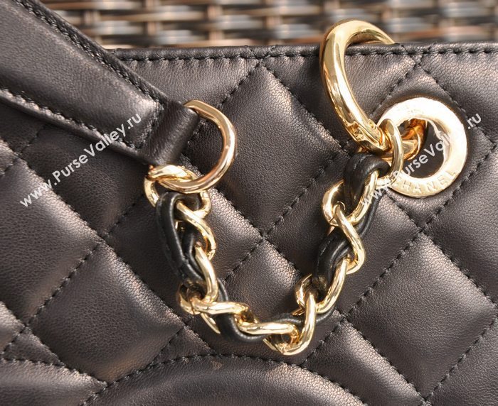 Chanel A50995 lambskin large GST shopping handbag black bag 5691