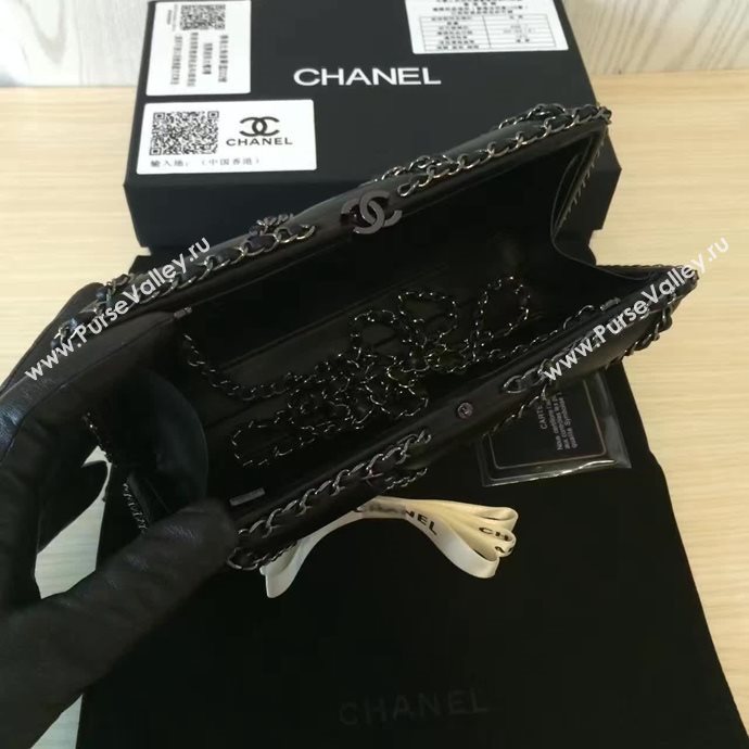 Chanel A94430 lambskin small evening black clutch bag 5693