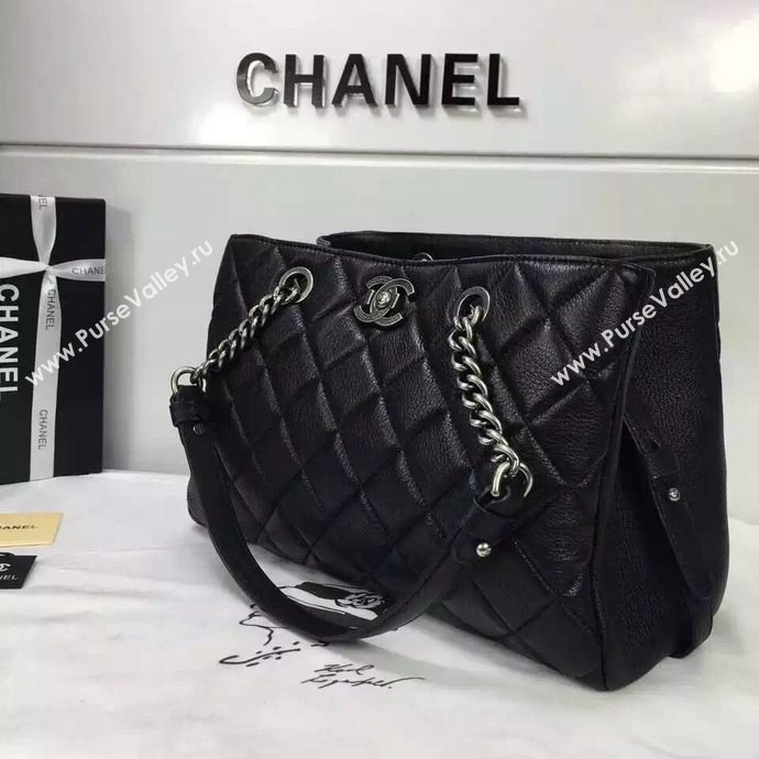 Chanel A93021 lambskin large shopping shoulder handbag black bag 5695