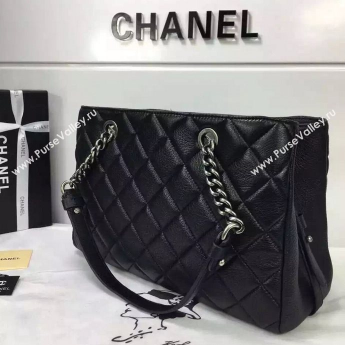 Chanel A93021 lambskin large shopping shoulder handbag black bag 5695