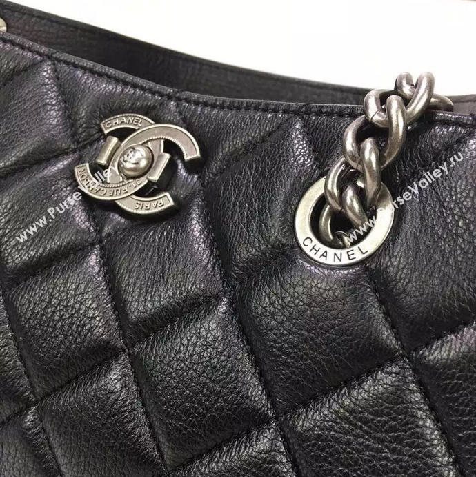 Chanel A93021 lambskin large shopping shoulder handbag black bag 5695
