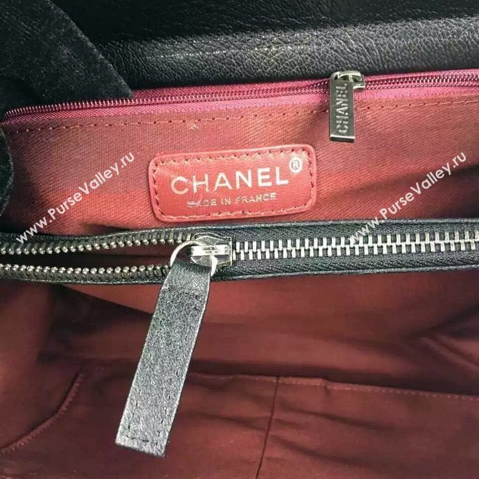 Chanel A93021 lambskin large shopping shoulder handbag black bag 5695