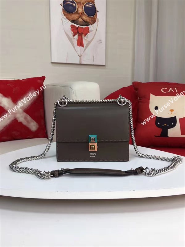 Fendi mini kan I gray dark bag 5601