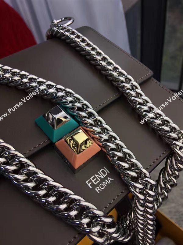 Fendi mini kan I gray dark bag 5601