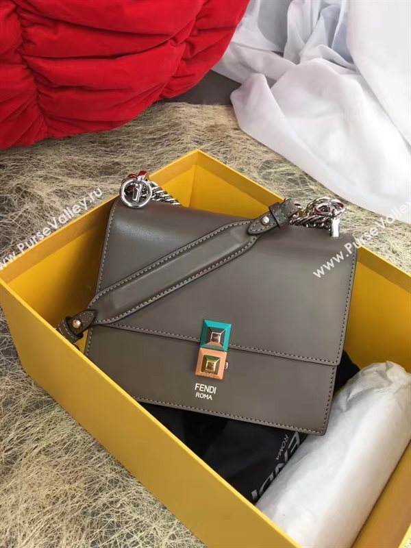 Fendi mini kan I gray dark bag 5601