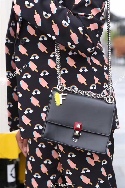 Fendi mini kan black I bag 5603