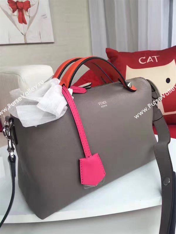 Fendi by the way gray orange v bag 5606