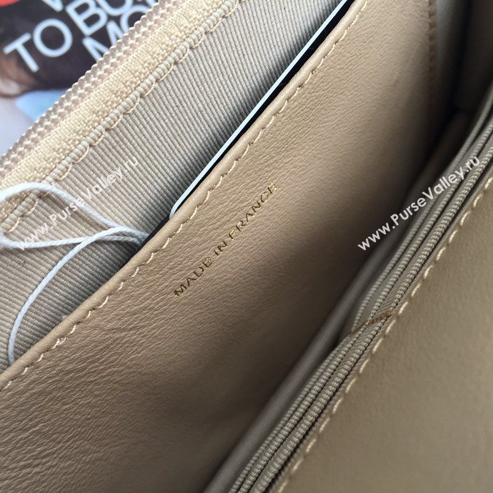 Chanel 33814 leather small woc handbag coffee bag 5618