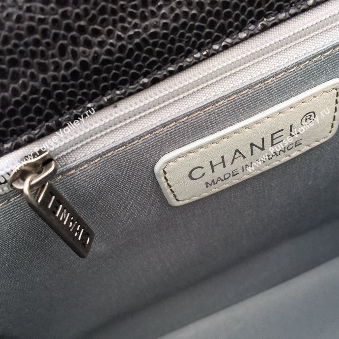 Chanel 67087 caviar leather large le boy handbag black bag 5625