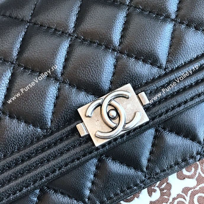 Chanel 33815 leather small woc handbag black bag 5638