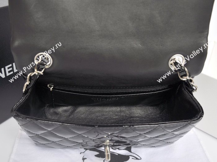 Chanel A1116 paint lambskin small classic flap handbag black bag 5748