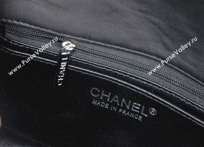 Chanel A1116 paint lambskin small classic flap handbag black bag 5748