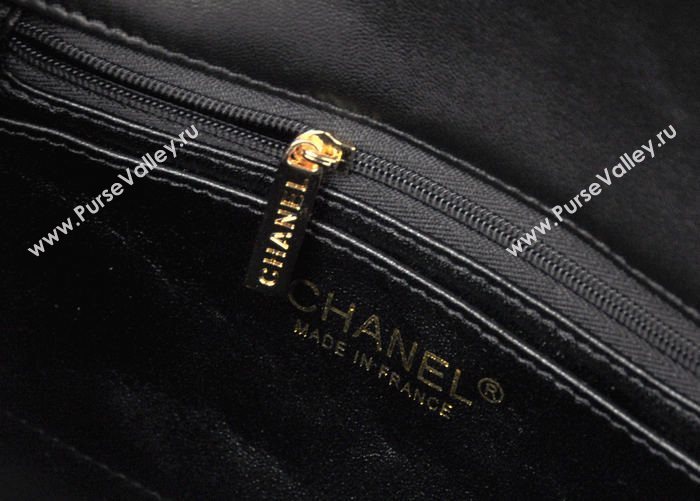 Chanel A1116 paint lambskin small classic flap handbag black bag 5750