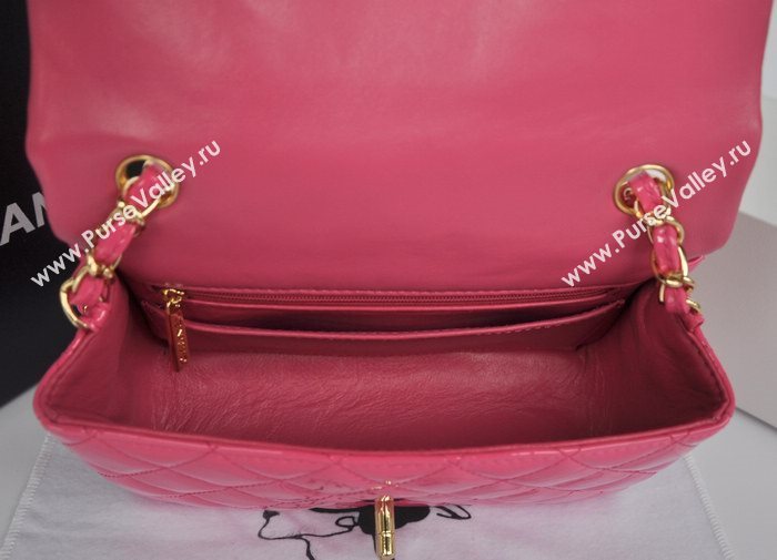 Chanel A1116 paint lambskin small classic flap handbag red bag 5752