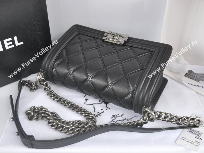 Chanel A91205 lambskin new le boy handbag black bag 5759