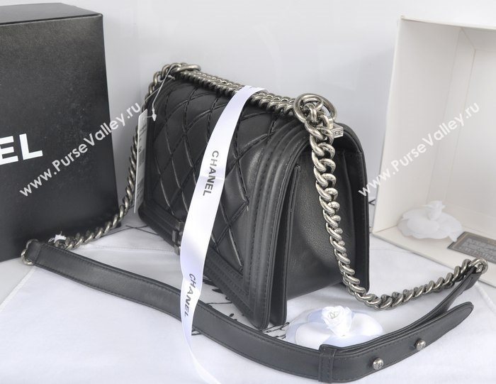 Chanel A91205 lambskin new le boy handbag black bag 5759