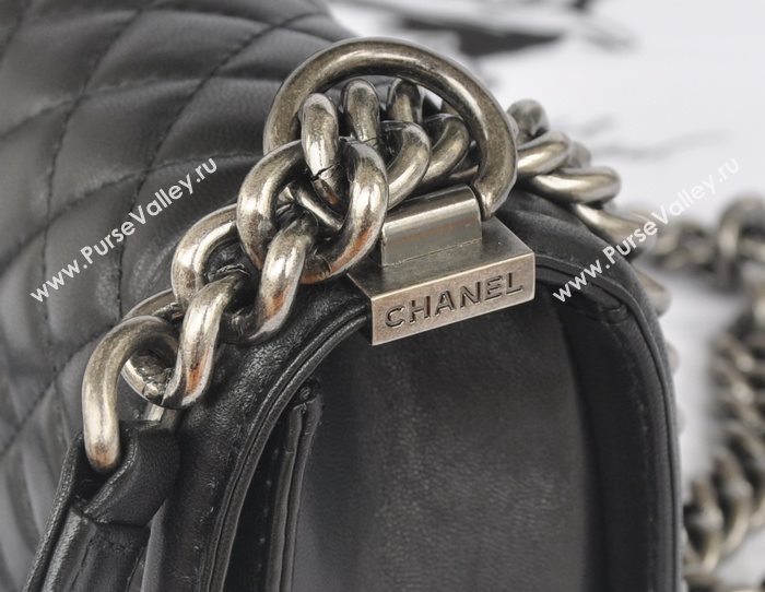 Chanel A67085 lambskin new small le boy handbag black bag 5762