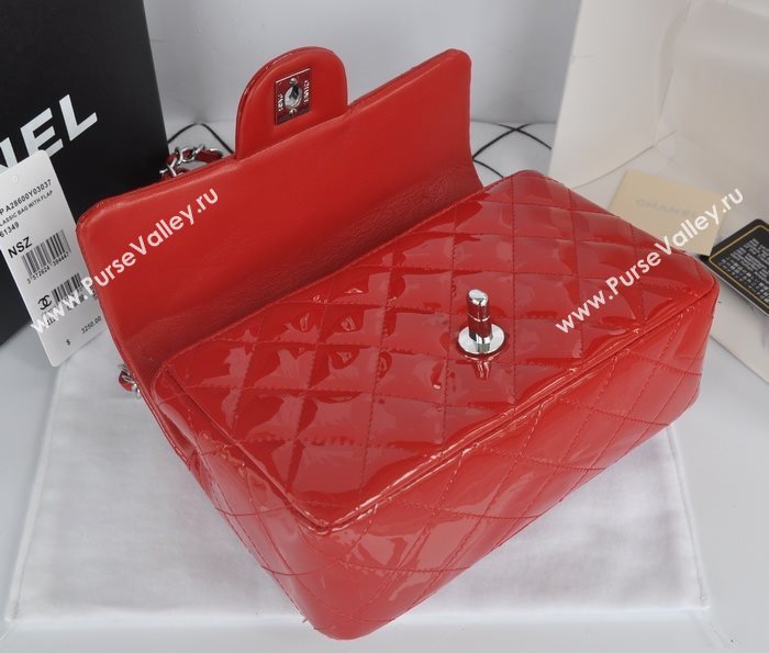 Chanel A1116 paint lambskin small classic flap handbag red bag 5767