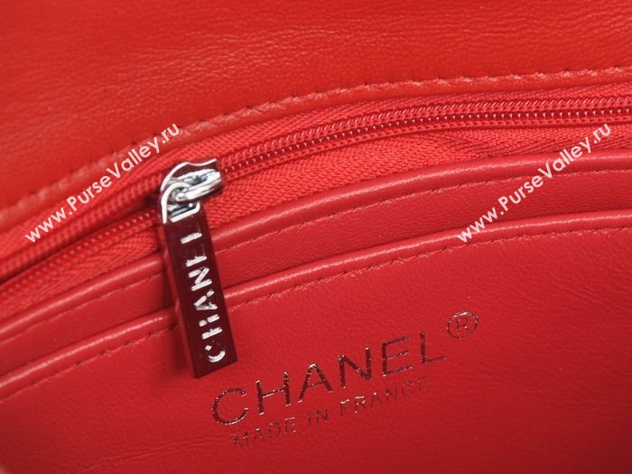 Chanel A1116 paint lambskin small classic flap handbag red bag 5767