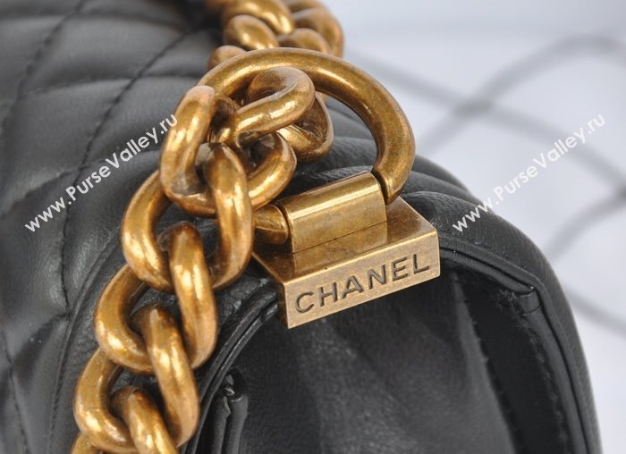 Chanel A67085 lambskin small le boy handbag black bag 5768