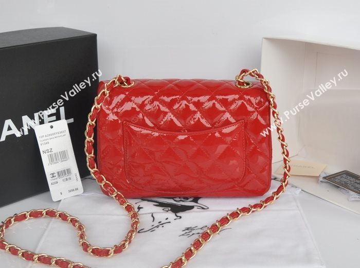 Chanel A1116 paint lambskin small classic flap handbag red bag 5769