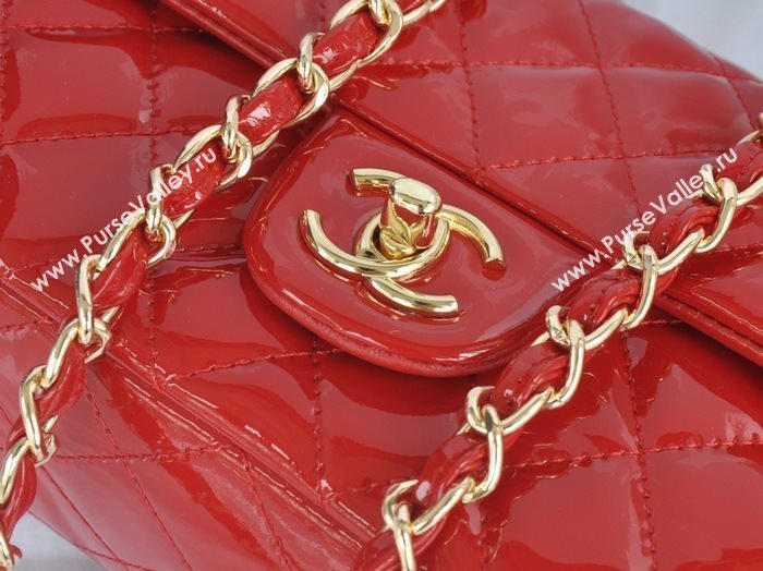 Chanel A1116 paint lambskin small classic flap handbag red bag 5769