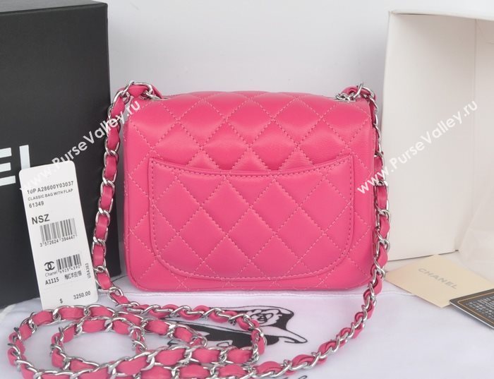 Chanel A1115 lambskin small classic flap handbag pink bag 5776
