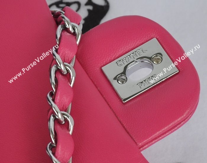 Chanel A1115 lambskin small classic flap handbag pink bag 5776