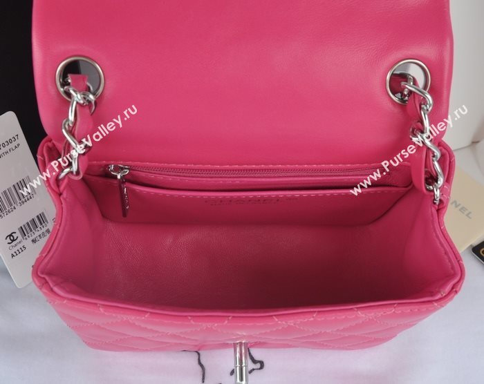 Chanel A1115 lambskin small classic flap handbag pink bag 5776
