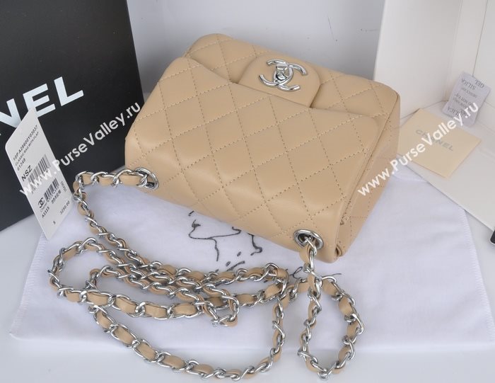 Chanel A1115 lambskin small classic flap handbag apricot bag 5779