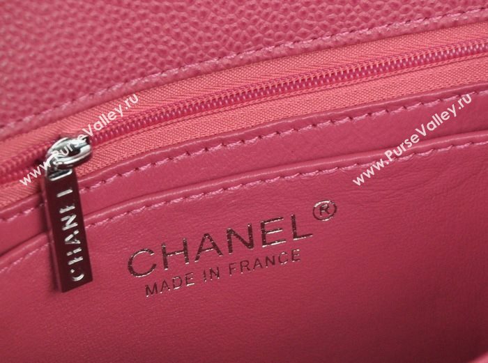 Chanel A1115 caviar lambskin small classic flap handbag red bag 5794